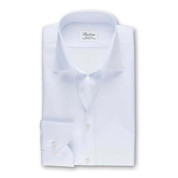 Stenstroms Solid White SLIMLINE Dress Shirt