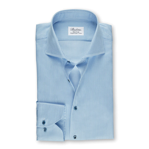 Stenstroms Blue Striped Fitted Body Shirt