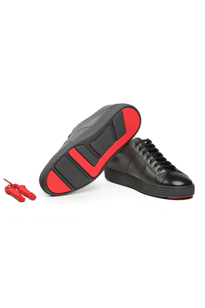 Duru Black Leather Sneakers