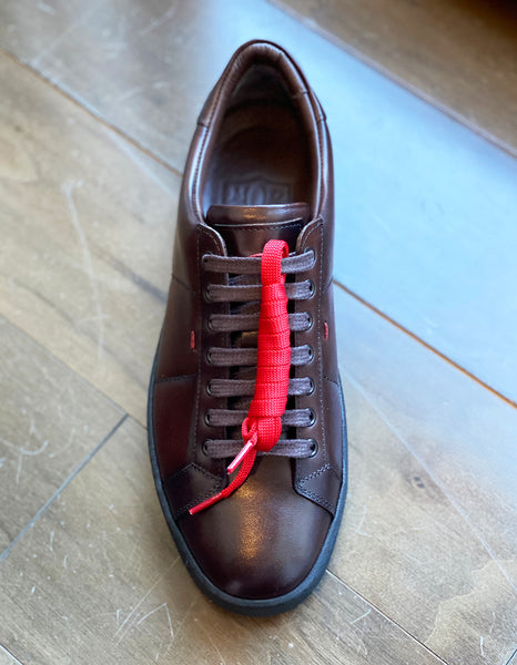 Duru Brown Leather Sneakers