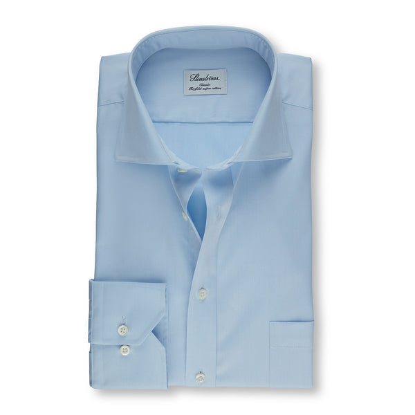 Stenstroms Solid Blue CLASSIC FIT Dress Shirt