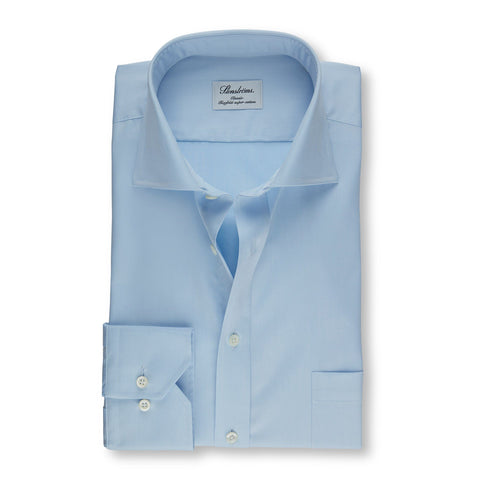 Stenstroms Solid Blue CLASSIC FIT Dress Shirt