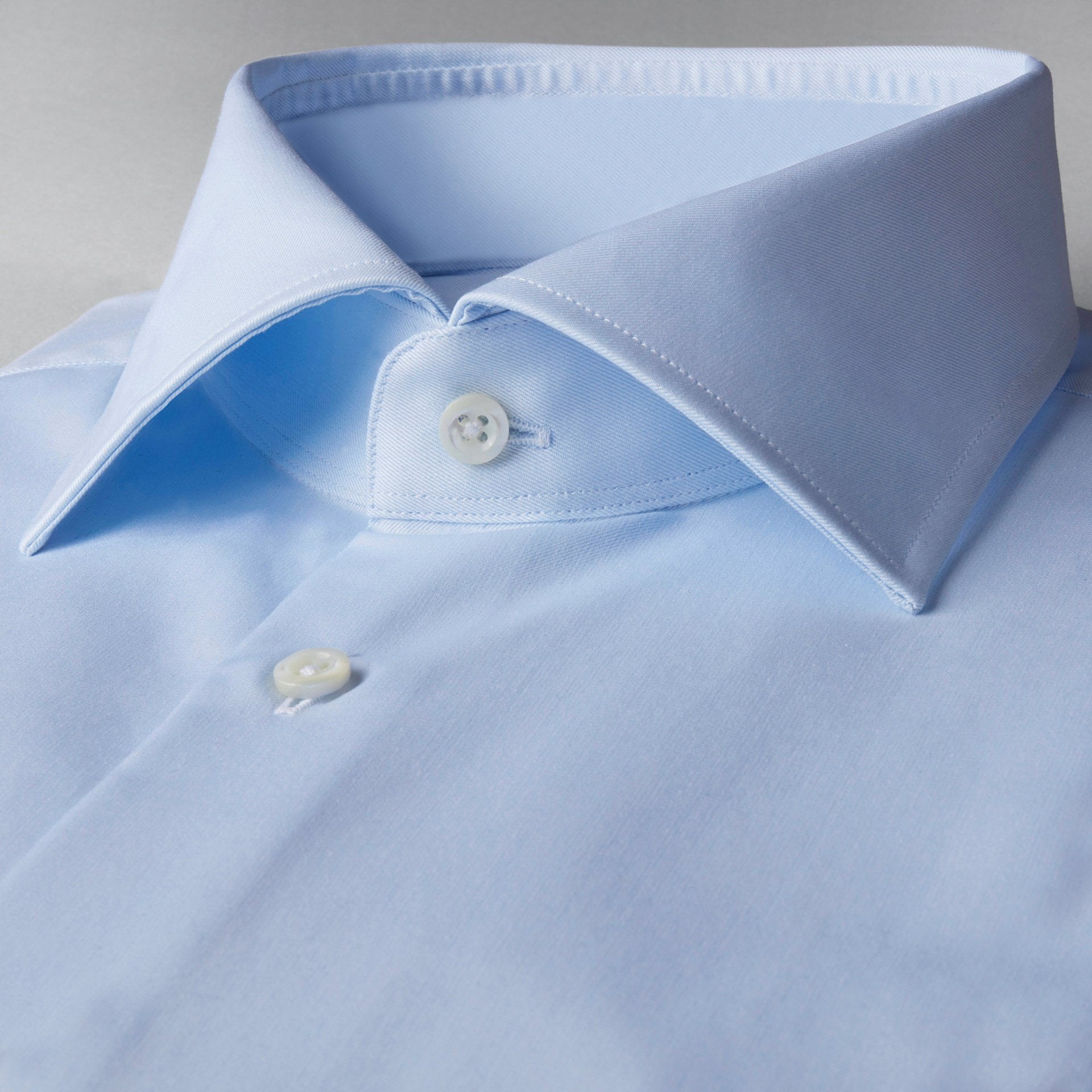 Stenstroms Solid Blue FRENCH CUFF Fitted Body Dress Shirt