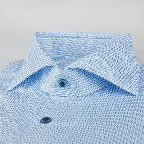 Stenstroms Blue Striped Fitted Body Shirt