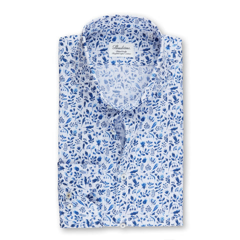 Stenstroms Floral Pique Fitted Body Shirt