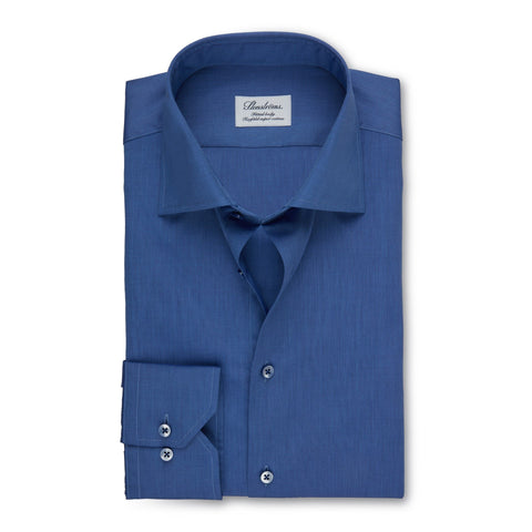 Stenstroms Marlin Blue Fitted Body Shirt Dress Shirt