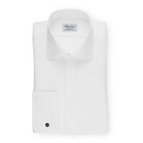 Stenstroms White Oxford French Front Tuxedo Dress Shirt