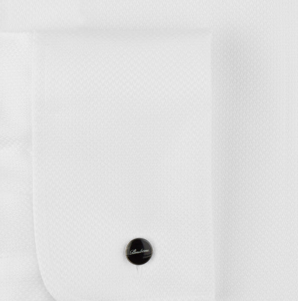 Stenstroms White Oxford French Front Tuxedo Dress Shirt