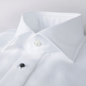 Stenstroms White Oxford Stud Front Tuxedo Dress Shirt