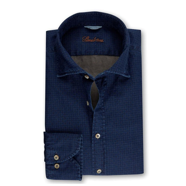Stenstroms Casual Patterned Fitted Body Shirt