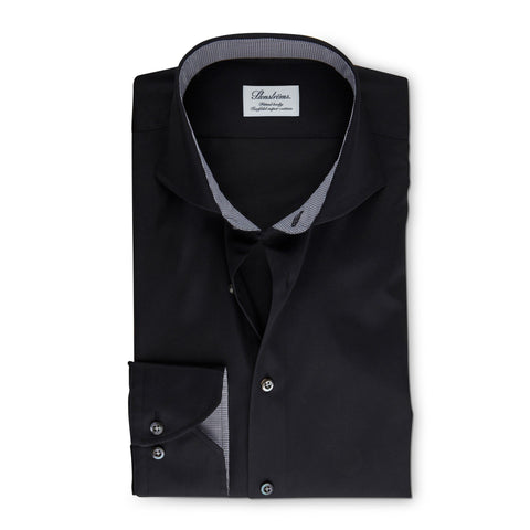 Stenstroms Black Fitted Body Shirt With Details