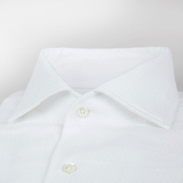 Stenstroms White Jacquard SLIMLINE Shirt