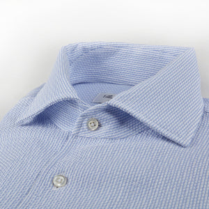 Stenstroms Light Blue Jacquard SLIMLINE Shirt