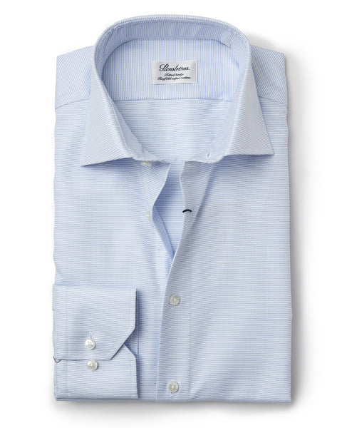 Stenstroms Blue Fitted Body Dress Shirt US Only