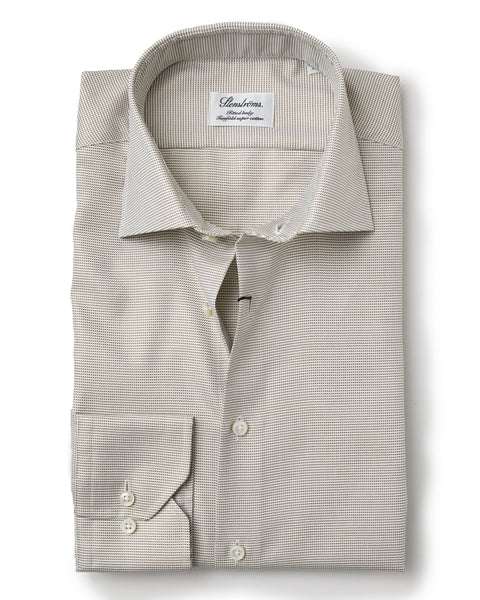 Stenstroms Tan Fitted Body Dress Shirt US Only